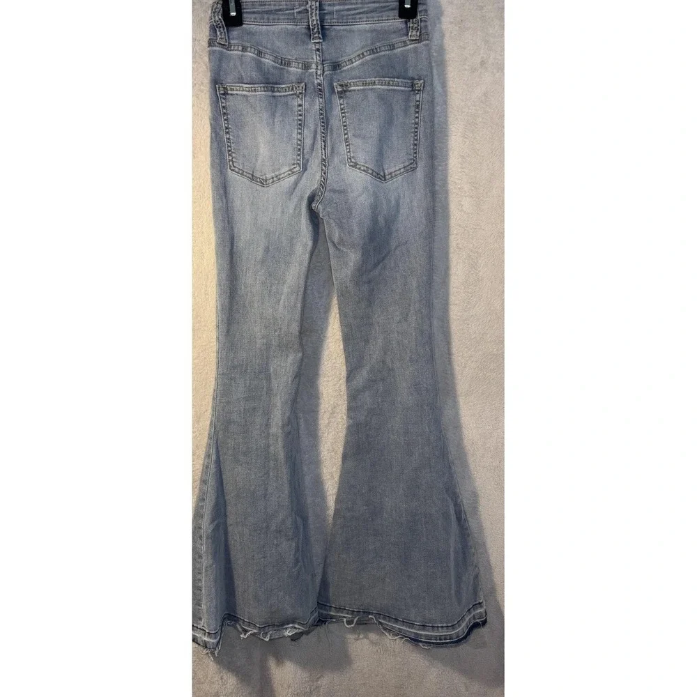 Free People We The Free Jeans Womens 26 Blue Excellent High Rise Wide Leg Boho